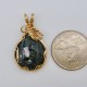 Michigan Isle Royale Greenstone Pendant in 14kt Gold Fill Wires