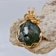 Michigan Isle Royale Greenstone Pendant in 14kt Gold Fill Wires