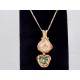 Superior Pair Greenstone and Thomsonite Pendant