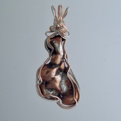 Heavy Metal Silver Copper Nugget Pendant