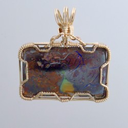 Sumptuous Sprinkle Boulder Opal Pendant