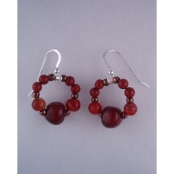 Red Agate & Jasper Earrings