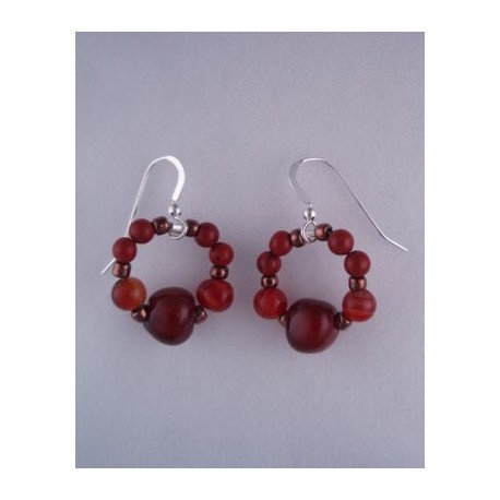 Red Agate & Jasper Earrings