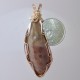 Holiday Pink Petoskey Stone Pendant