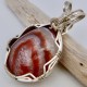 Ring-Tailed Candy Striped Lake Superior Agate Pendant