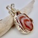 Ring-Tailed Candy Striped Lake Superior Agate Pendant