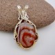 Ring-Tailed Candy Striped Lake Superior Agate Pendant