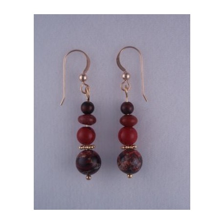 Brecciated Jasper G Earrings