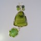 Profusely Green Petrified Wood Cat's Eye Jade Pendant