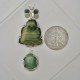 Profusely Green Petrified Wood Cat's Eye Jade Pendant