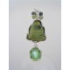 Profusely Green Petrified Wood Cat's Eye Jade Pendant