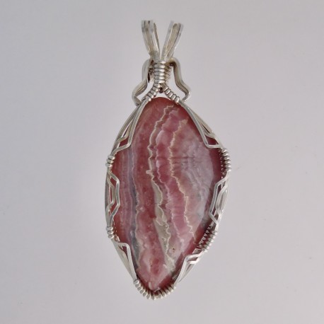 Muted Mix Pastel Rhodochrosite Pendant