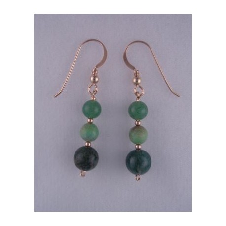 Green Bead Earrings