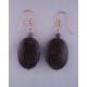 Dark Petoskey Stone Bead Earrings