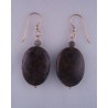 Dark Petoskey Stone Bead Earrings