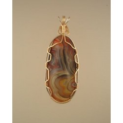 Rainbow Crazy Lace Agate Pendant