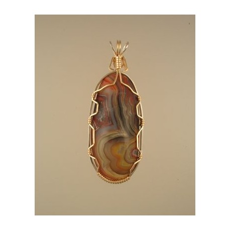 Rainbow Crazy Lace Agate Pendant