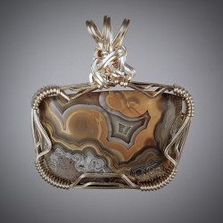 Mustard Spray Condor Agate Pendant