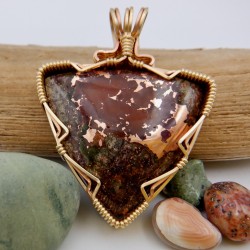 Copper Rich Red Caledonia Datolite Pendant
