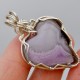 Lavender Heart Agate Pendant