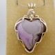 Lavender Heart Agate Pendant