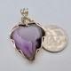 Lavender Heart Agate Pendant