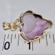 Lavender Heart Agate Pendant