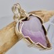 Lavender Heart Agate Pendant