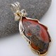 Red Datolite with Copper Spot Pendant