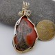 Red Datolite with Copper Spot Pendant