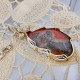Red Datolite with Copper Spot Pendant