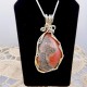 Red Datolite with Copper Spot Pendant