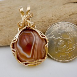 Congenial Lake Superior Agate Pendant