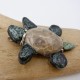 Michigan Greenstone and Petoskey Stone Turtle Pendant