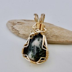 Datolite Dreams Greenstone Pendant