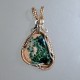 Phenomenal Viewpoint Wire Wrapped Greenstone Pendant 