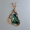 Phenomenal Viewpoint Wire Wrapped Greenstone Pendant