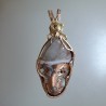 Enthralling Metal Copper Agate Pendant