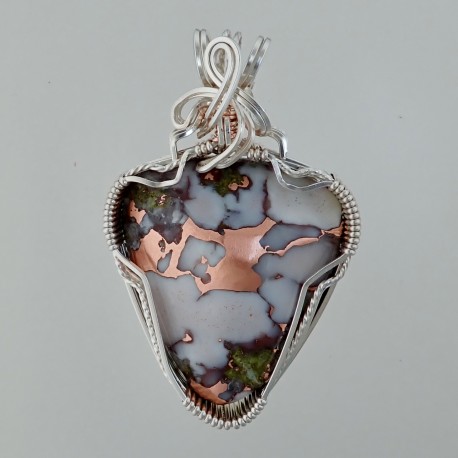 Elegant Copper Datolite Pendant
