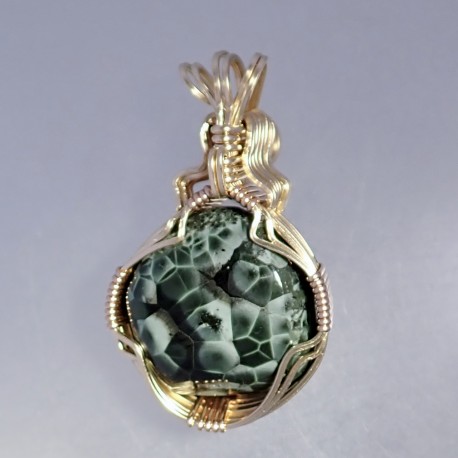 Green Mosaic Greenstone Pendant