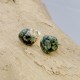 Isle Royale Greenstone Silver Stud Earring