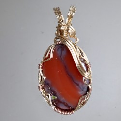 Striped Red Datolite Pendant