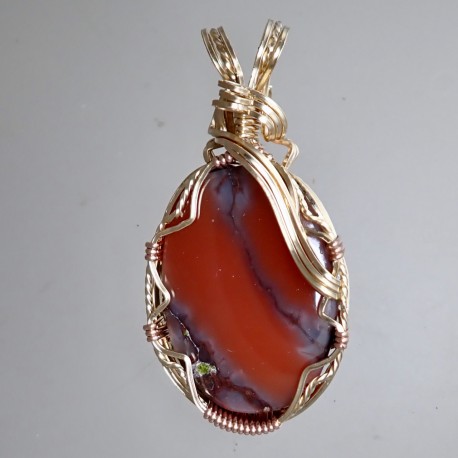 Striped Red Datolite Pendant