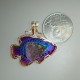 sparkling Purple Druzy fish pendant