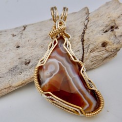 Laughing Face Lake Superior Agate Pendant