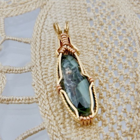 Blue Garden Greenstone Pendant