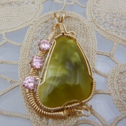 Slice of Lime Victoria Stone Pendant