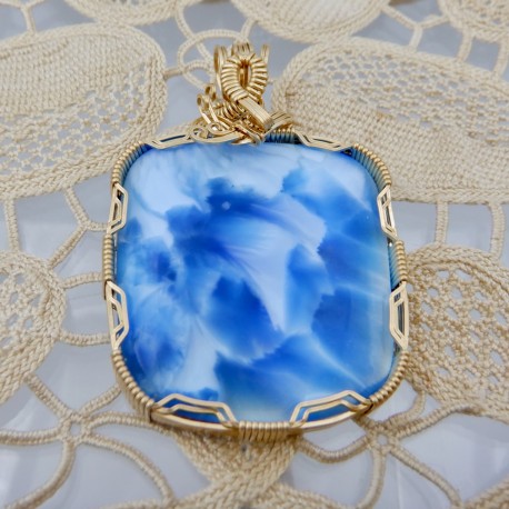 Hues of Blue Victoria Stone Pendant