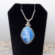 Blue Silk Victoria Stone Pendant