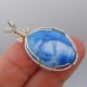 Blue Silk Victoria Stone Pendant
